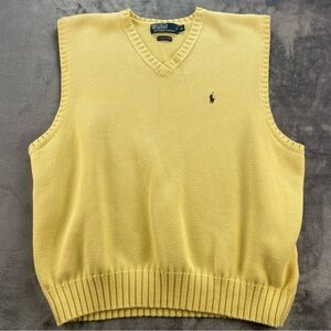 Ralph Lauren Men's V-Neck Sweater Vest in Yellow